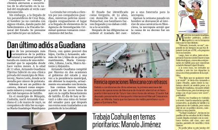 Portada RCG Centro [27 de diciembre de 2023] Guardia cae fulminado en una tienda; trasciende pago de aguinaldo para vigilantes de AHMSA y más…