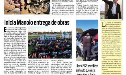 Portada RCG Lagunera [6 de diciembre de 2023] Alcalde entrega techumbre y encabeza brigada de servicios; La Ola recolecta de 1 a 3 toneladas de basura y más…