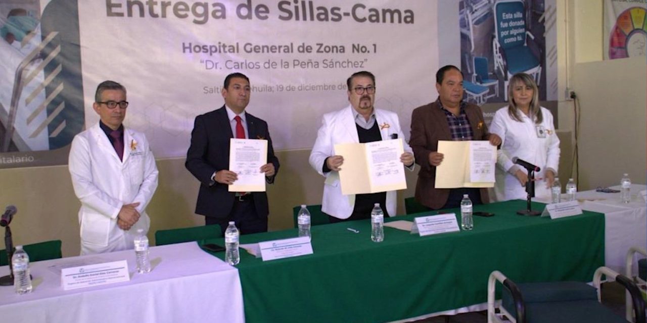 Donan sillas cama a la Clínica 1 del IMSS de Saltillo