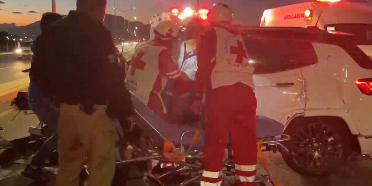 Fuerte accidente deja 3 lesionados en Saltillo