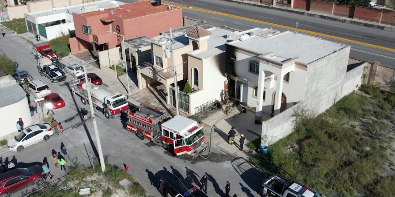 Incendio en fraccionamiento de Saltillo moviliza a bomberos