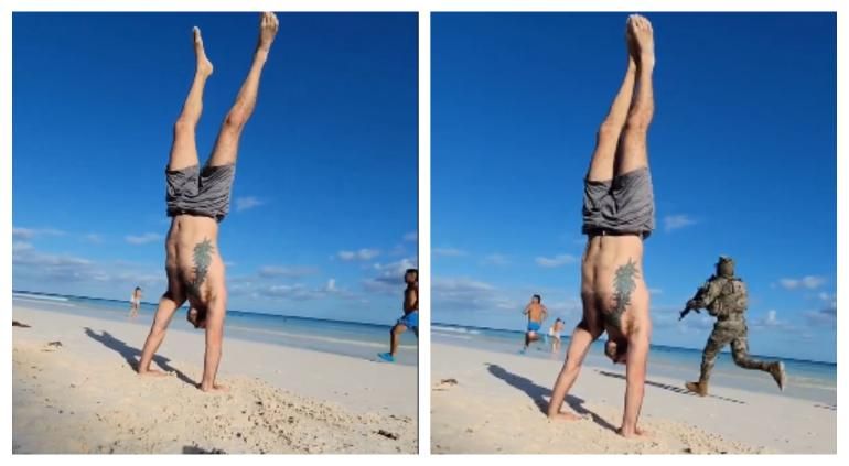 Video: Maestro de yoga captura una persecución en Tulum