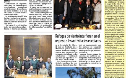 Portada RCG Carbonífera [09 de enero de 2024] Diana Haro llama a cerrar filas por Sabinas; proyecta Manolo obras para la Carbonífera y más…