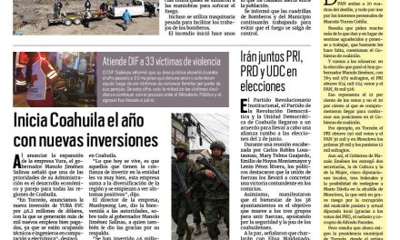 Portada RCG Carbonífera [10 de enero de 2024] Luchan contra incendio en  basurero de Nueva Rosita; entrega Diana Haro kits de salud y más…