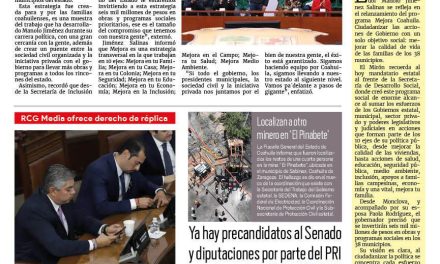 Portada RCG Carbonífera [17 de enero de 2024] Estrategia Mejora mueve a Coahuila pa´delante: Manolo Jiménez; llega nueva inversión a Sabinas   y más…