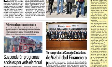 Portada RCG Carbonífera [19 de enero de 2024] Supervisan trabajos de mantenimiento en Las Lomas; preparan vigilancia por llegada de aves migratorias y más…