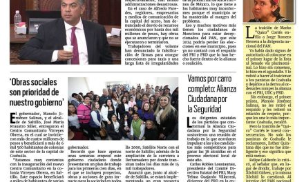Portada RCG Centro [12 de enero de 2024] Monclova dejaría de ser bastión panista; obreros de AHMSA exigen a sus líderes dar la cara y más…