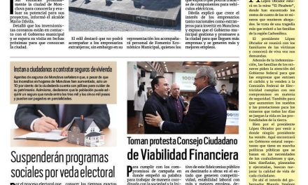 Portada RCG Centro [19 de enero de 2024] Inversionistas coreanos, interesados en Monclova; cambiarán medidores tras heladas y más…