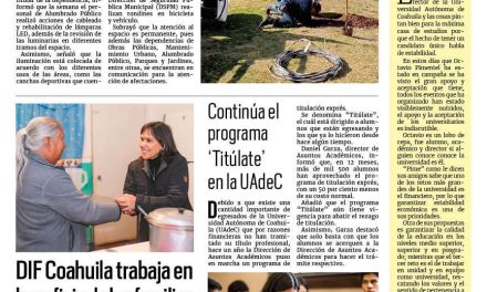 Portada RCG Lagunera [21 de enero de 2024] Dan mantenimiento a la Línea Verde y AMLO labores a favor de la región Carbonífera; Capacitan a peritos en primeros auxilios y más…