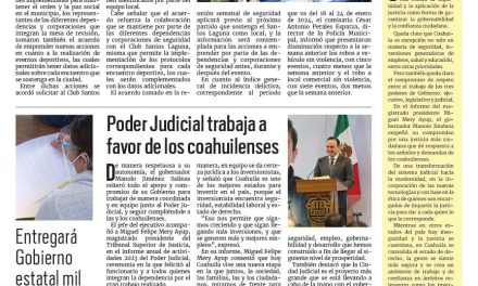 Portada RCG Lagunera [27 de enero de 2024] Van por acciones para eventos masivos en Torreón; dan nombramientos en nuevo Consejo de Notarios y más…