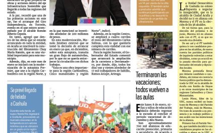 Portada RCG Media [08 de enero de 2024] Trabajaremos para todas las regiones: Manolo Jiménez; la UDC rompe alianza con Morena y PT y más…