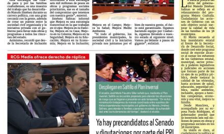 Portada RCG Media [17 de enero de 2024] Estrategia Mejora mueve a Coahuila pa´delante: Manolo Jiménez; no trabaja Alfredo Paredes en el Congreso estatal y más…