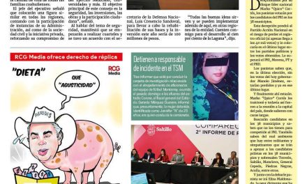 Portada RCG Media [24 de enero de 2024] Colocan Consejo de Seguridad y Desarrollo Regional en la Laguna; falta Alfredo Paredes a sesión de Cabildo y más…