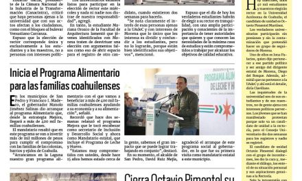 Portada RCG Media [31 de enero de 2024] Repudian injerencia política en autonomía de la UAdeC; inicia el Programa Alimentario para las familias coahuilenses y más…