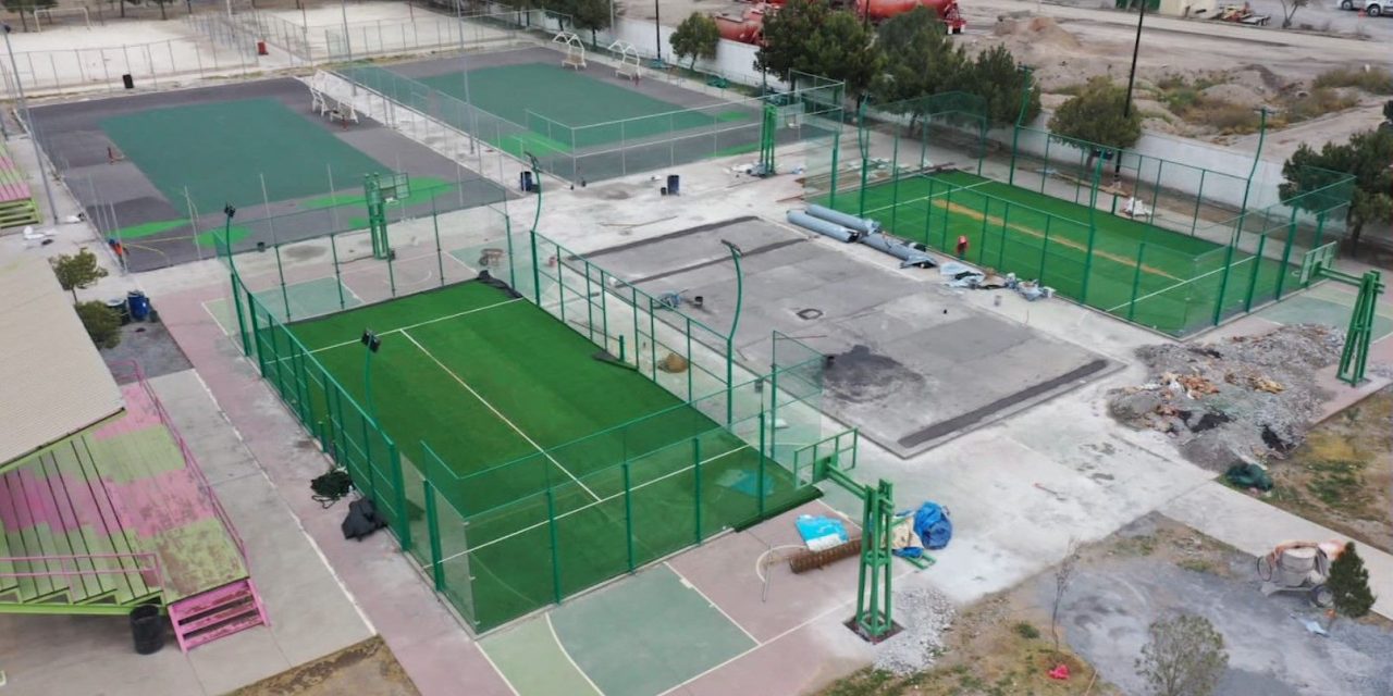 Casi listas canchas de pádel en Biblioparque Norte
