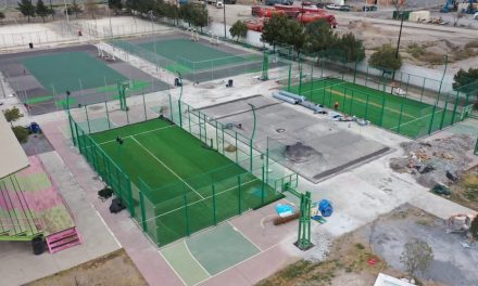 Casi listas canchas de pádel en Biblioparque Norte