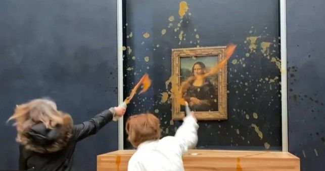 Activistas arrojan sopa sobre La Mona Lisa