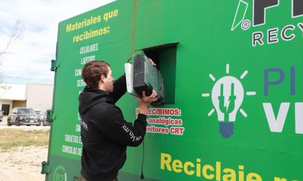 Reubican contendedor de desechos electrónicos al norte de Saltillo