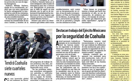 Portada RCG Carbonífera [9 de febrero de 2024] Supervisan hoteles de San Juan de Sabinas; capacitan a brigadistas en quemas controladas y más…