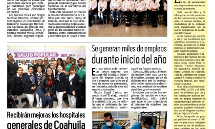 Portada RCG Carbonífera [13 de febrero de 2024] Diana Haro toma protesta a nuevos regidores; San Valentín trae derrama económica a Sabinas y más…