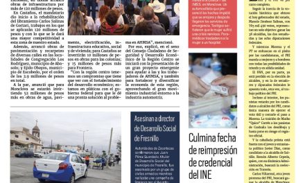Portada RCG Centro [8 de febrero de 2024] Visita Manolo Jiménez la región Centro para iniciar obras sociales; juicio contra AHMSA avanza lento y más…