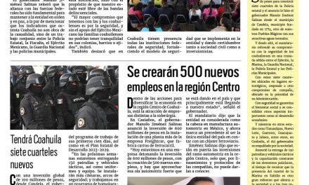 Portada RCG Centro [9 de febrero de 2024] Destacan trabajo del Ejército Mexicano por la seguridad de Coahuila; exigen extrabajadores de AHMSA pago de finiquitos y más…