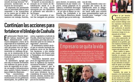 Portada RCG Centro [15 de febrero de 2024] Detienen a tercer involucrado por muerte de menor en anexo; señalan corrupción dentro del Ministerio Público de Monclova y más…
