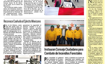 Portada RCG Media [19 de febrero de 2024] Instauran Consejo Ciudadano para Combate de Incendios Forestales; destacan trabajos de seguridad en Saltillo y más…