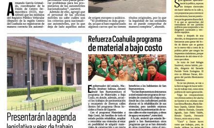 Portada RCG Centro [26 de febrero de 2024] En problemas procesos del Repuve en Monclova; cierra banco en Monclova y más…