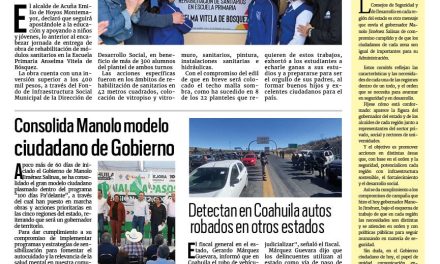 Portada RCG Fronteriza [5 de febrero de 2024] Entregan obras a escuela de Acuña; aprueban construcción de 1,855 viviendas y más…