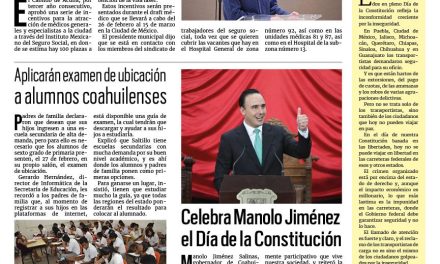 Portada RCG Fronteriza [6 de febrero de 2024] Piden 100 médicos generales para Acuña; piden aprovechar tecnología para pagos de impuestos y más…