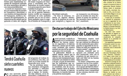 Portada RCG Fronteriza [9 de febrero de 2024] Buscan modernizar el transporte en Acuña; otorgan apoyo a ciudadanos vulnerables en pago de predial y más…