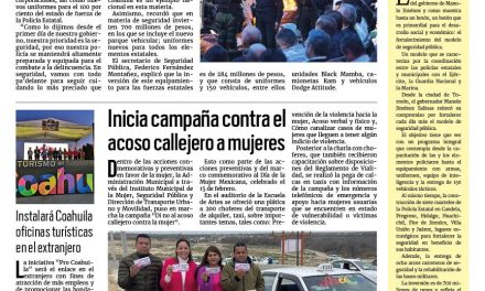 Portada RCG Fronteriza [21 de febrero de 2024] Presenta Manolo Jiménez Fortalecimiento al Modelo de Seguridad; llegan obras a decenas de escuelas de Acuña y más…
