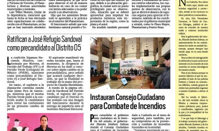 Portada RCG Lagunera [19 de febrero de 2024] Continúan capacitaciones para avistamiento del eclipse solar; clausuran bar en Torreón por operar fuera de horario y más…