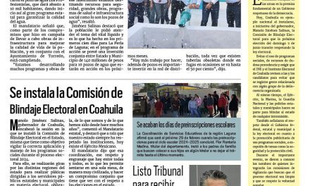 Portada RCG Lagunera [27 de febrero de 2024] Hacen entrega de nuevos pozos de agua en Torreón; inicia la construcción de nueva colonia en Torreón y más…