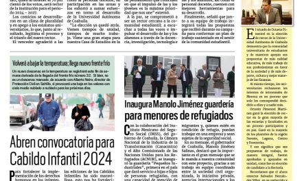 Portada RCG Media [1 de febrero de 2024] Legitima comunidad universitaria triunfo de Octavio Pimentel; Inaugura Manolo Jiménez guardería para menores de refugiados y más…