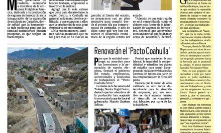 Portada RCG Media [12 de febrero de 2024] Llegan más inversiones para la región Centro; hacen entrega de nueva vialidad al sur de Saltillo y más…