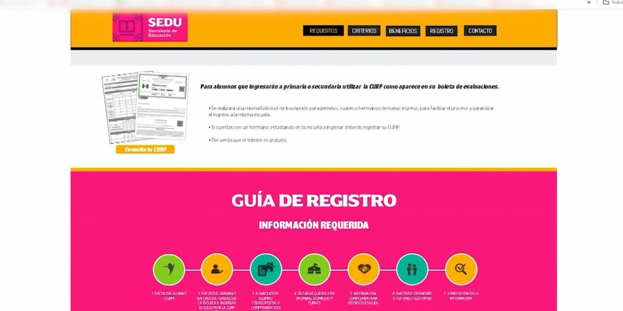 Comienzan preincripciones para secundaria en Coahuila