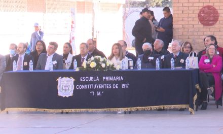 Conmemoran aniversario de la Constitución Mexicana en la primaria Constituyentes de 1917