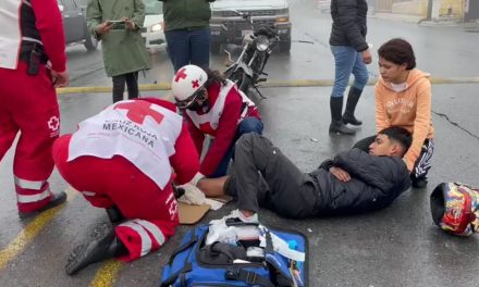 Derrapa y se fractura una pierna al oriente de Saltillo