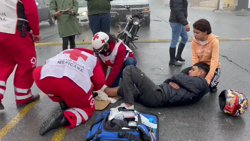 Derrapa y se fractura una pierna al oriente de Saltillo