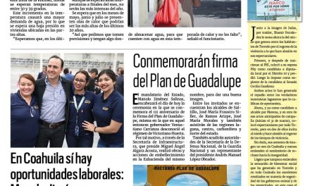 Portada RCG Carbonífera [26 de marzo de 2024] Pronostican ola de calor para la Carbonífera; colabora FGE en labores de vigilancia por Semana Santa y más…