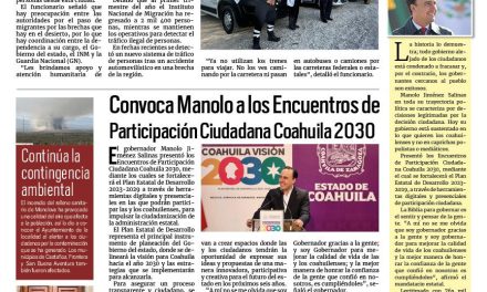 Portada RCG Centro [07 de marzo de 2024] Deportan desde Monclova a más de 2,400 migrantes; demandarán obreros a AHMSA y más…