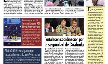 Portada RCG Centro [10 de marzo de 2024] Apoya Protección Civil a migrantes; tragedia en Mineral de Palaú; Alistan operativo vacacional en San Buenaventura y más…