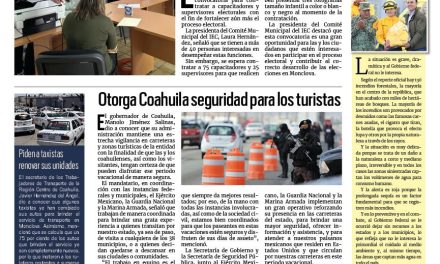 Portada RCG Centro [29 de marzo de 2024] Busca IEC capacitadores y supervisores electorales; suman miles de deportados en Monclova y más…
