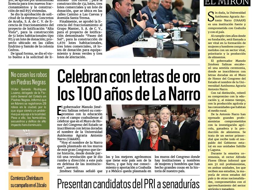 Portada RCG Fronteriza [02 de marzo de 2024] Aprueba Cabildo de Acuña construcción de más vivienda; mejoramiento de escuelas en Acuña es prioridad y más…
