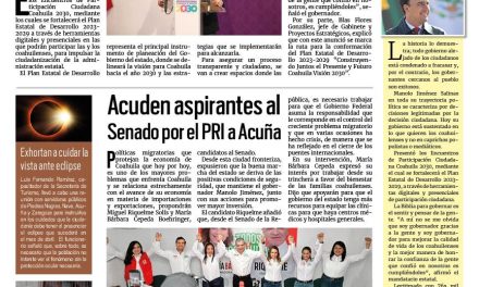 Portada RCG Fronteriza [07 de marzo de 2024] Convoca Manolo a los Encuentros de Participación Ciudadana Coahuila 2030; dan promoción al calendario del ‘Eclipse Fest’ y más…