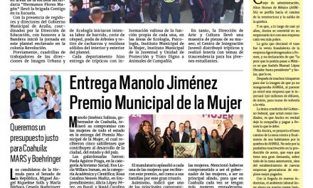 Portada RCG Fronteriza [12 de marzo de 2024] Atiende Acuña a sus jóvenes; capacita PRI a mujeres en Acuña y más…