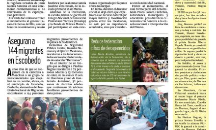 Portada RCG Fronteriza [19 de marzo de 2024] Conmemoran aniversario de la Expropiación Petrolera; realizan en Acuña el Serial Mountain Bike Coahuila Norte y más…
