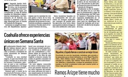 Portada RCG Fronteriza [24 de marzo de 2024] Llegan a acuerdos en Cabildo de Acuña; Amplían universidades de la región su oferta educativa y más…